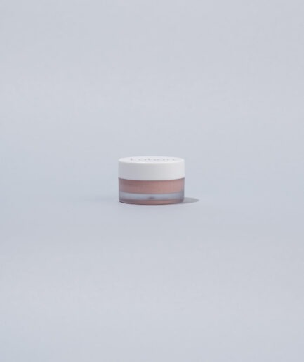 Frankincense lip scrub in a small jar